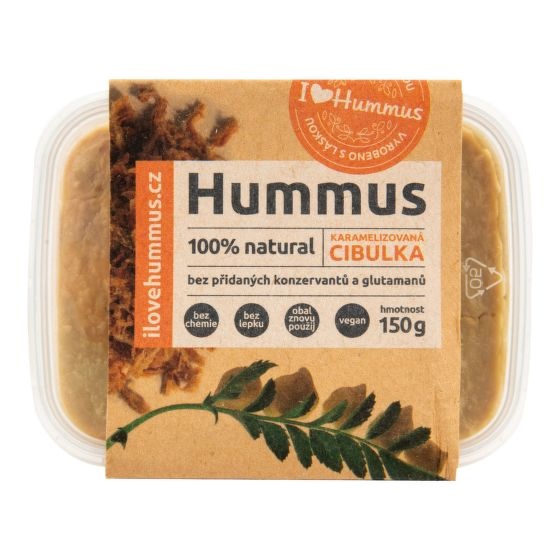 Hummus cizrnová pomazánka s karamelizovanou cibulkou 150g 
